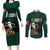 Personalized Mexican Culture Couples Matching Long Sleeve Bodycon Dress and Long Sleeve Button Shirt Aztec Spirit Mexico with Eagle Emblem and Maya Ancient