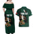 Personalized Mexican Culture Couples Matching Off Shoulder Maxi Dress and Hawaiian Shirt Aztec Spirit Mexico with Eagle Emblem and Maya Ancient