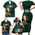 Personalized Mexican Culture Family Matching Short Sleeve Bodycon Dress and Hawaiian Shirt Aztec Spirit Mexico with Eagle Emblem and Maya Ancient