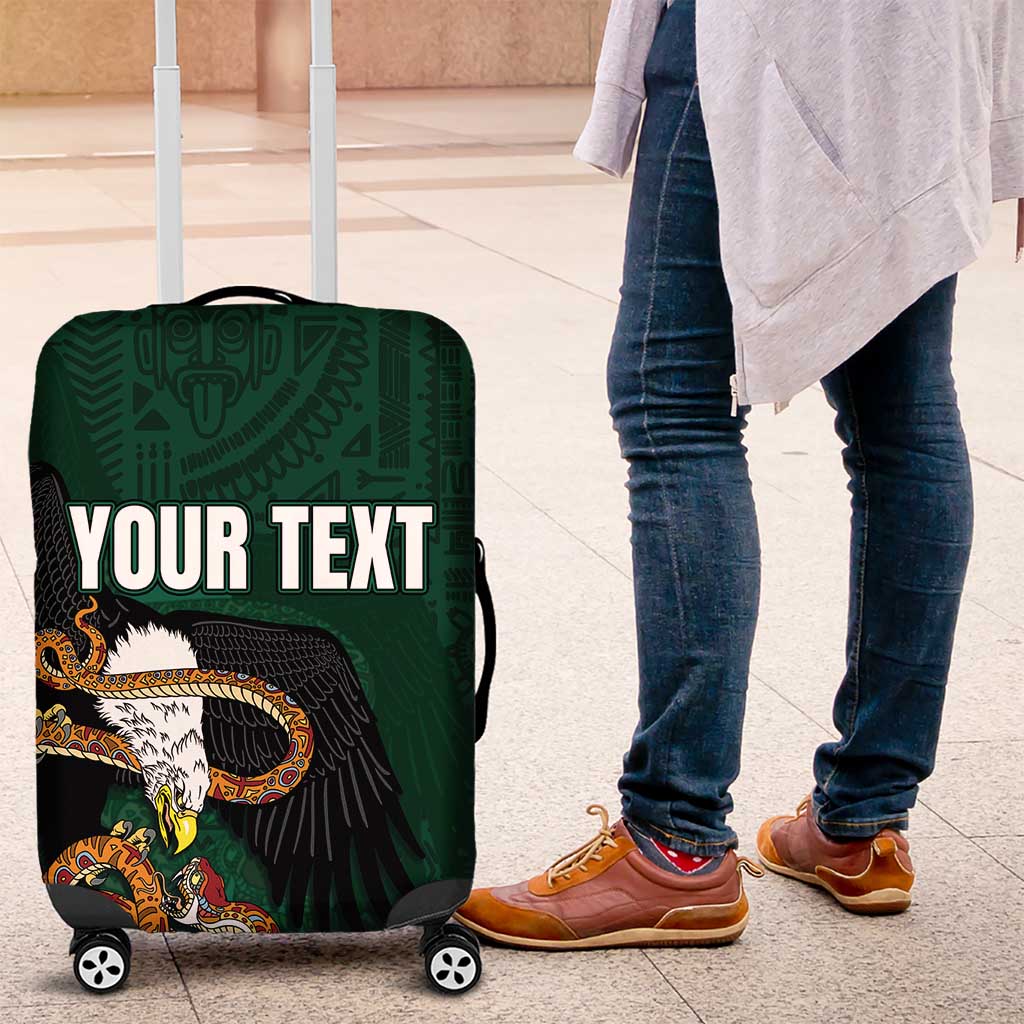 Personalized Mexican Culture Luggage Cover Aztec Spirit Mexico with Eagle Emblem and Maya Ancient