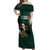 Personalized Mexican Culture Off Shoulder Maxi Dress Aztec Spirit Mexico with Eagle Emblem and Maya Ancient