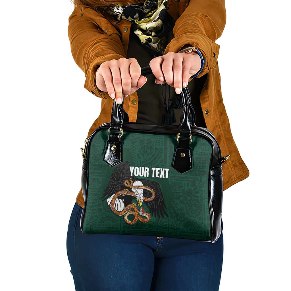 Personalized Mexican Culture Shoulder Handbag Aztec Spirit Mexico with Eagle Emblem and Maya Ancient