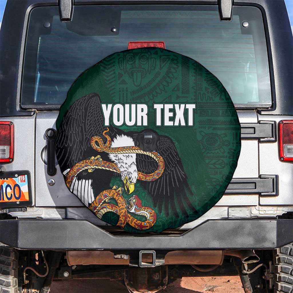 Personalized Mexican Culture Spare Tire Cover Aztec Spirit Mexico with Eagle Emblem and Maya Ancient