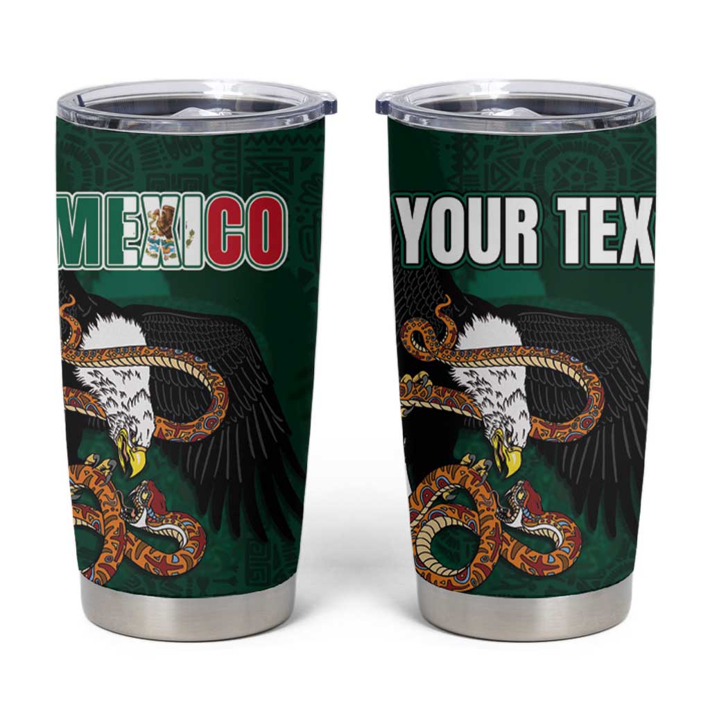 Personalized Mexican Culture Tumbler Cup Aztec Spirit Mexico with Eagle Emblem and Maya Ancient