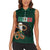 Personalized Mexican Culture Women Sleeveless Polo Shirt Aztec Spirit Mexico with Eagle Emblem and Maya Ancient