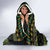 Jamaican Christmas Hooded Blanket - Rastafarian Lion with Xmas Elements Reggae Style