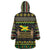 Jamaican Christmas Wearable Blanket Hoodie - Rastafarian Lion with Xmas Elements Reggae Style - Wonder Print Shop