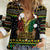 Jamaican Christmas Women Casual Shirt - Rastafarian Lion with Xmas Elements Reggae Style