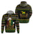 Jamaican Christmas Zip Hoodie - Rastafarian Lion with Xmas Elements Reggae Style - Wonder Print Shop