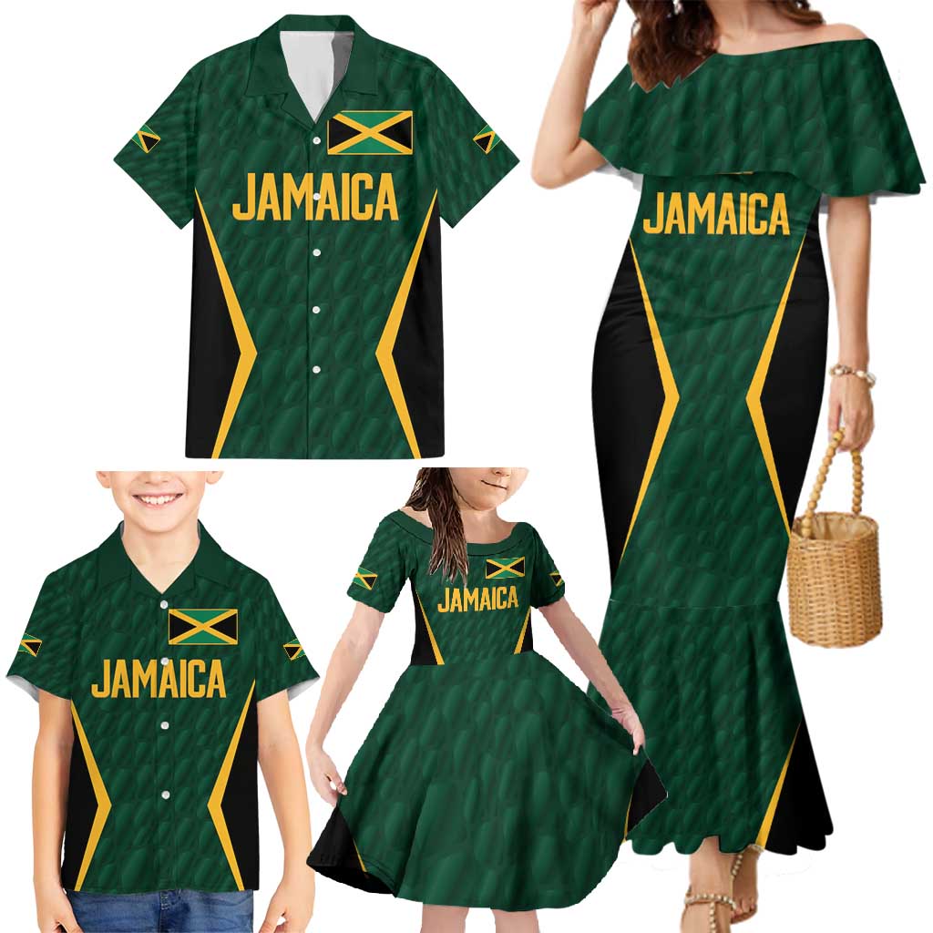 Custom Jamaican Cricket Jersey Special Edition 2024 Family Matching Mermaid Dress and Hawaiian Shirt