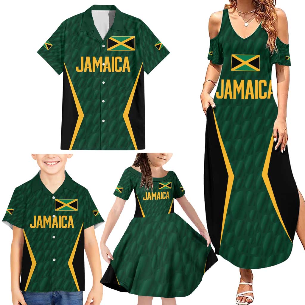 Custom Jamaican Cricket Jersey Special Edition 2024 Family Matching Summer Maxi Dress and Hawaiian Shirt