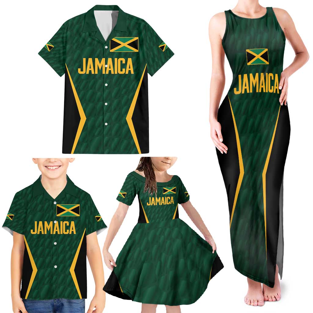 Custom Jamaican Cricket Jersey Special Edition 2024 Family Matching Tank Maxi Dress and Hawaiian Shirt