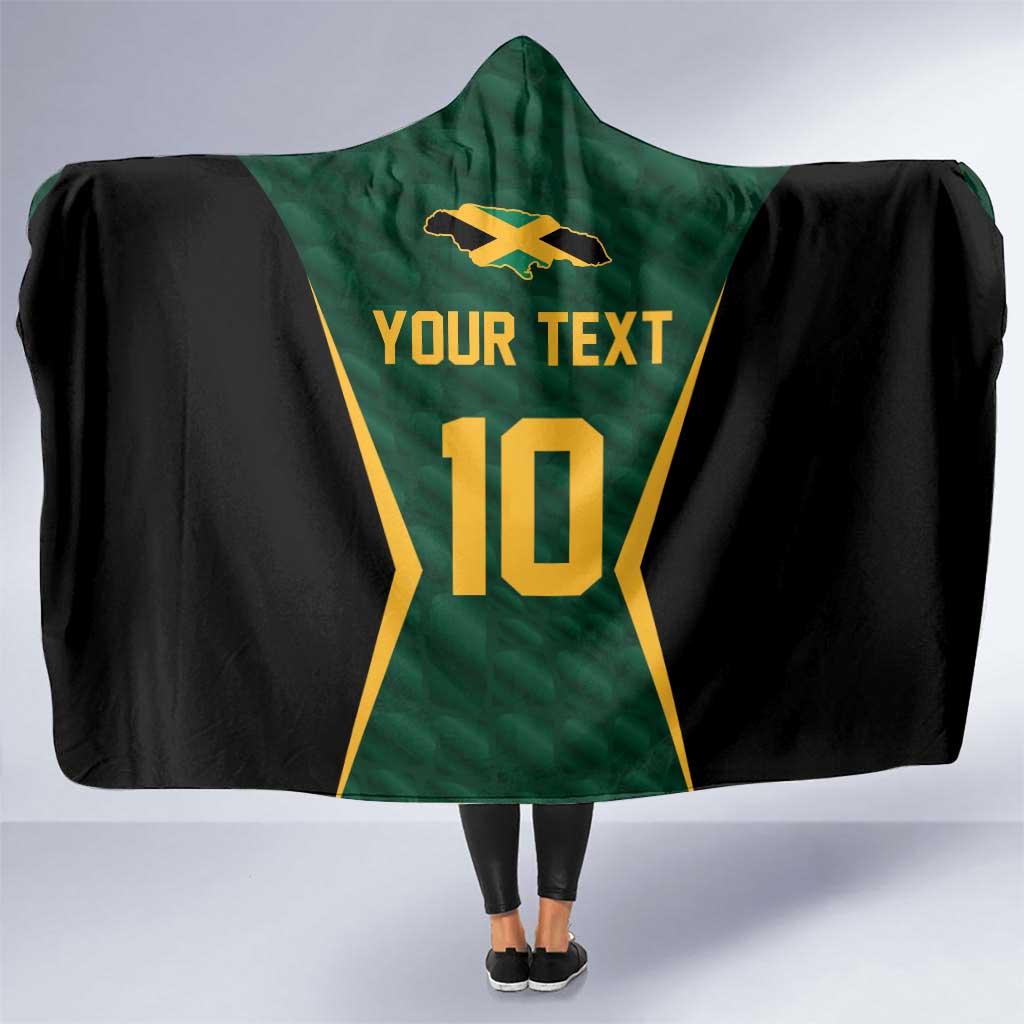 Custom Jamaican Cricket Jersey Special Edition 2024 Hooded Blanket