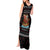 Vikings Christmas Tank Maxi Dress Santa Warrior on The Viking Ship with Xmas and Snowflake Pattern