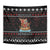 Vikings Christmas Tapestry Santa Warrior on The Viking Ship with Xmas and Snowflake Pattern