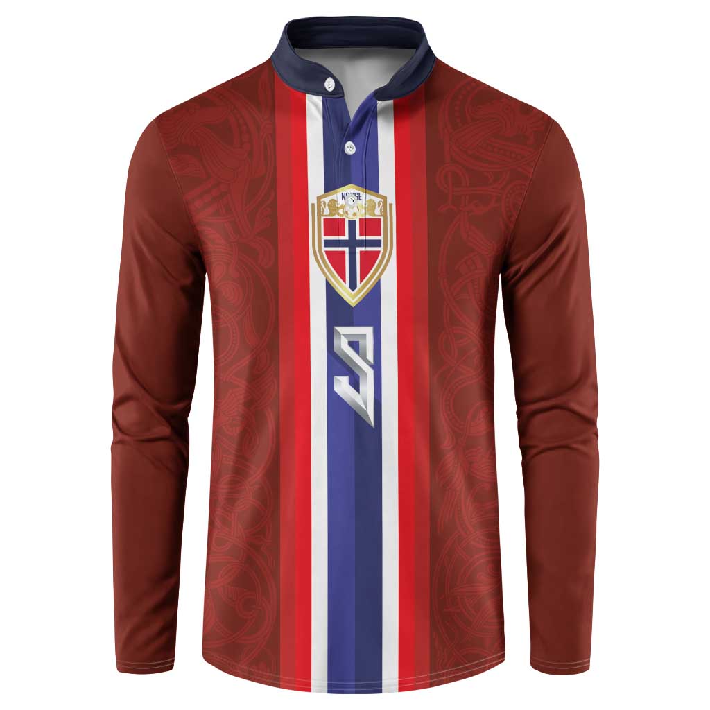 Custom Norwegian Football Button Sweatshirt Norse Inspired Red Color - Wonder Print Shop