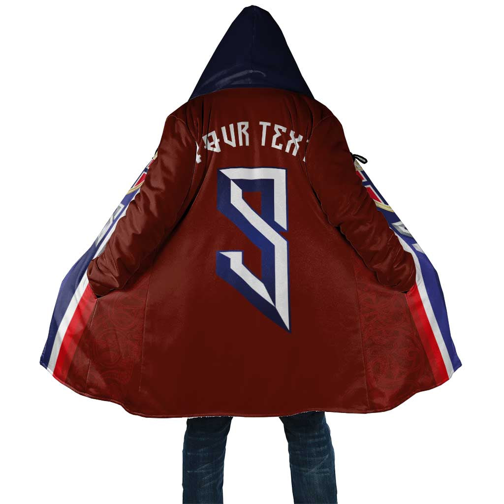 Custom Norwegian Football Cloak Norse Inspired Red Color - Wonder Print Shop