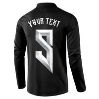 Custom Norwegian Football Button Sweatshirt Norse Inspired Black Color - Wonder Print Shop