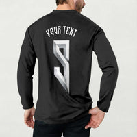 Custom Norwegian Football Button Sweatshirt Norse Inspired Black Color - Wonder Print Shop