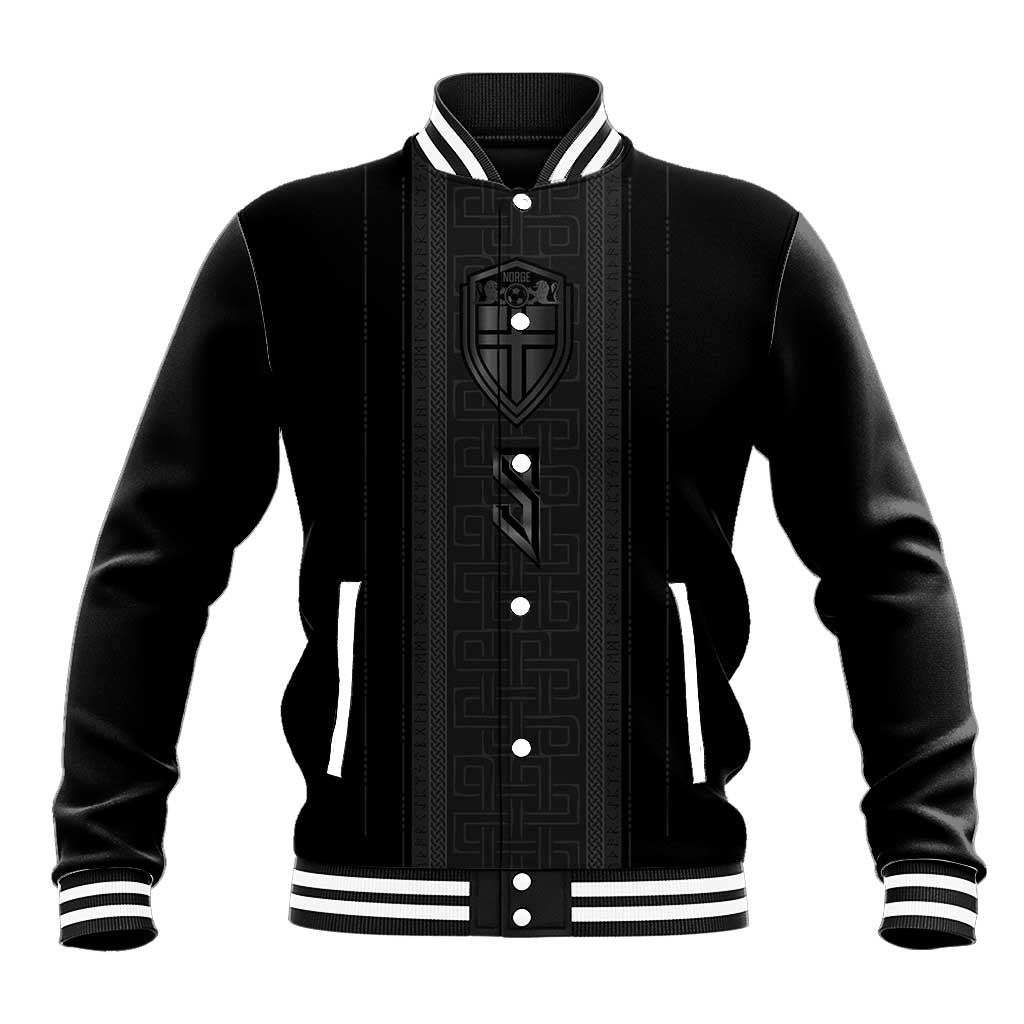 Custom Norwegian Football Baseball Jacket Runic and Nordic Motifs - Wonder Print Shop