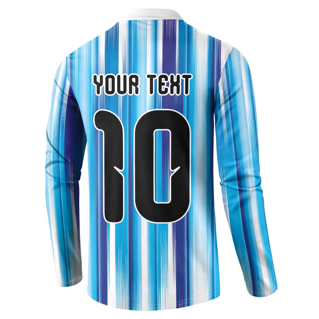 Custom Argentina Football Button Sweatshirt La Albiceleste 2026 - Wonder Print Shop