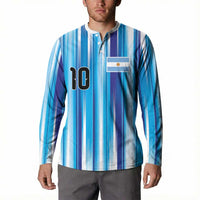 Custom Argentina Football Button Sweatshirt La Albiceleste 2026 - Wonder Print Shop