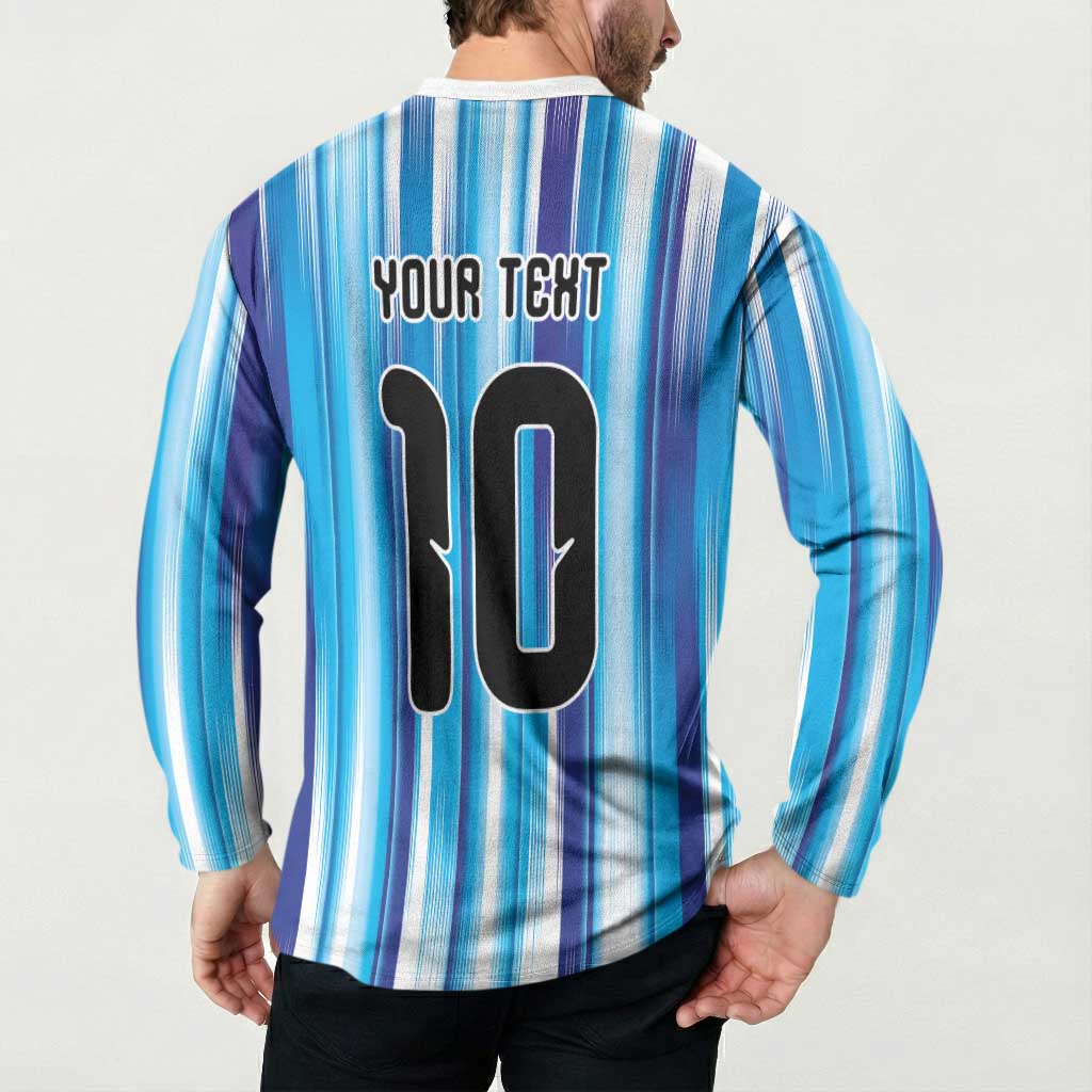 Custom Argentina Football Button Sweatshirt La Albiceleste 2026 - Wonder Print Shop