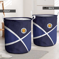 Scotland Football Laundry Basket Tartan Patchwork Pattern Scottish Saltire Flag Style