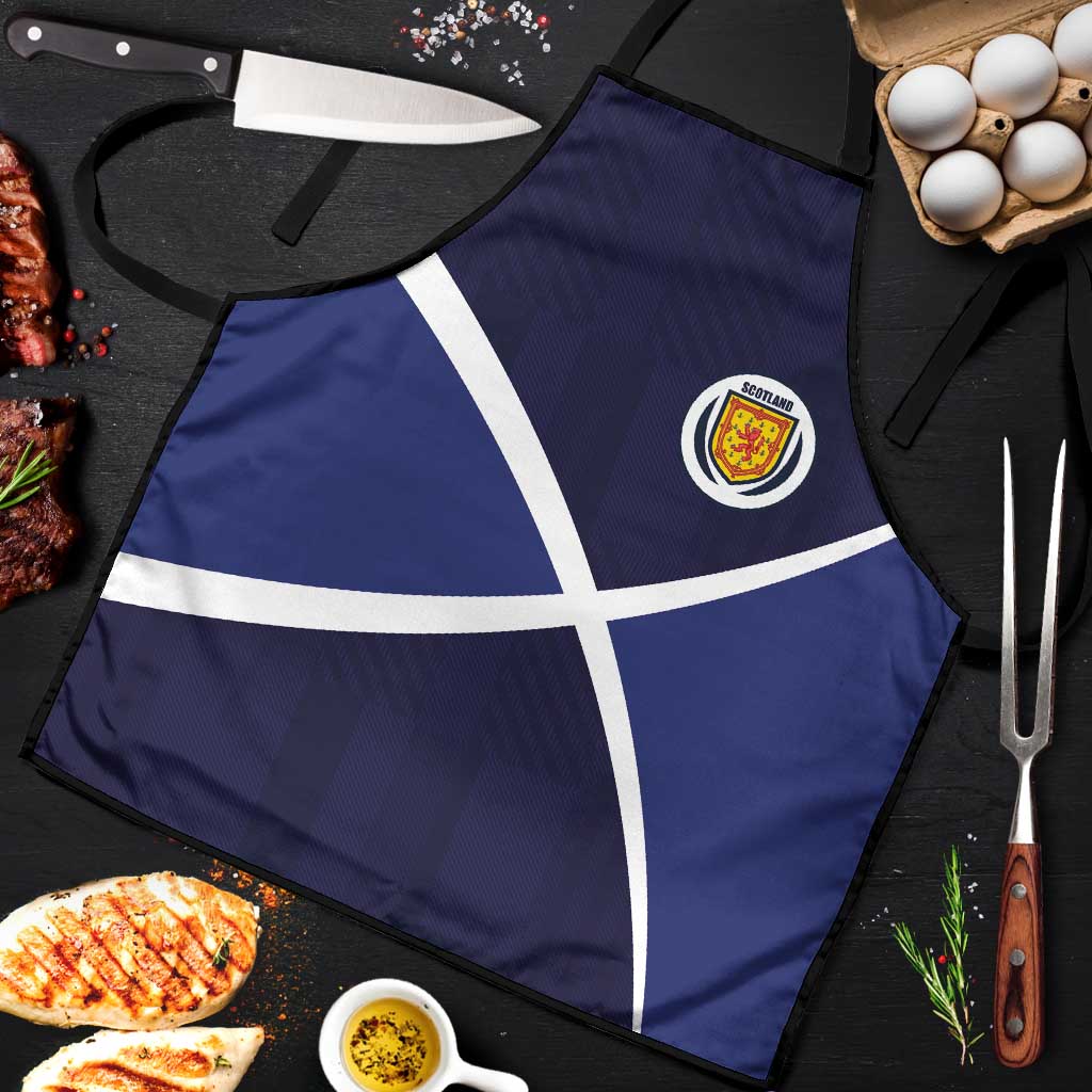 Scotland Football Apron Tartan Patchwork Pattern Scottish Saltire Flag Style