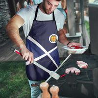 Scotland Football Apron Tartan Patchwork Pattern Scottish Saltire Flag Style