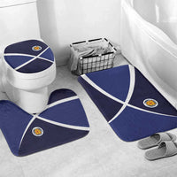 Scotland Football Bathroom Set Tartan Patchwork Pattern Scottish Saltire Flag Style