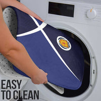 Scotland Football Bathroom Set Tartan Patchwork Pattern Scottish Saltire Flag Style