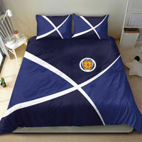 Scotland Football Bedding Set Tartan Patchwork Pattern Scottish Saltire Flag Style