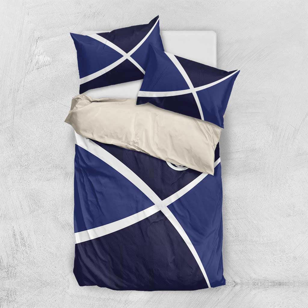 Scotland Football Bedding Set Tartan Patchwork Pattern Scottish Saltire Flag Style