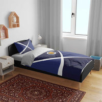 Scotland Football Bedding Set Tartan Patchwork Pattern Scottish Saltire Flag Style