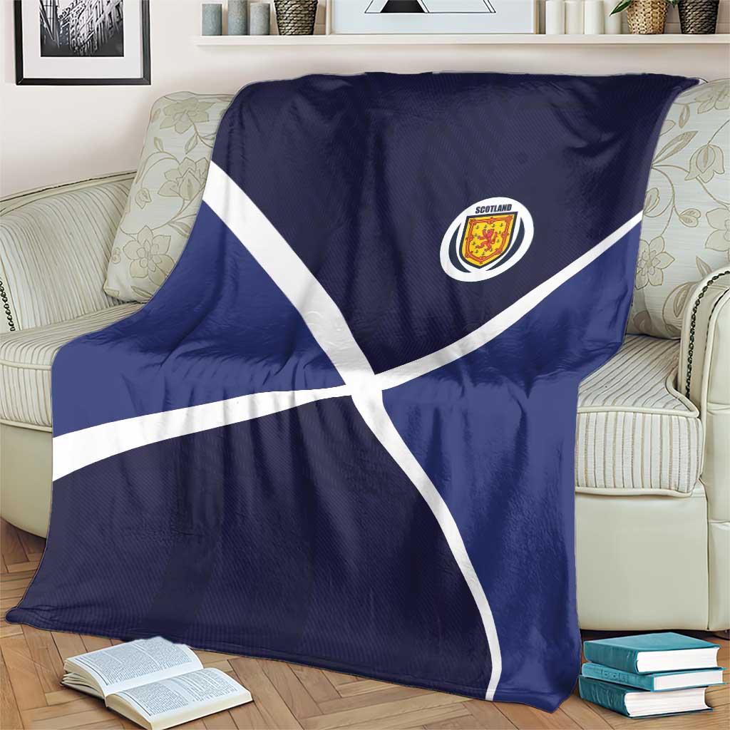 Scotland Football Blanket Tartan Patchwork Pattern Scottish Saltire Flag Style