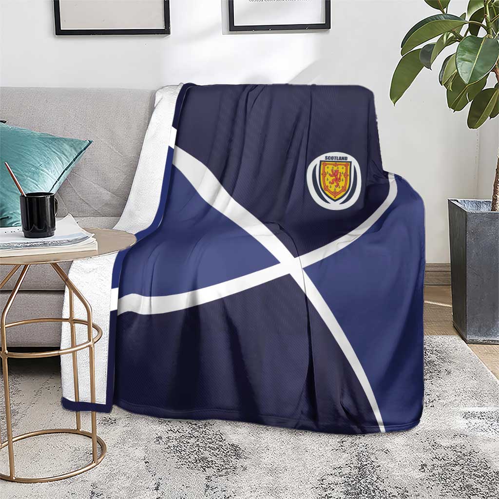 Scotland Football Blanket Tartan Patchwork Pattern Scottish Saltire Flag Style
