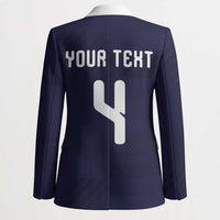 Custom Scotland Football Blazer Tartan Patchwork Pattern Scottish Saltire Flag Style