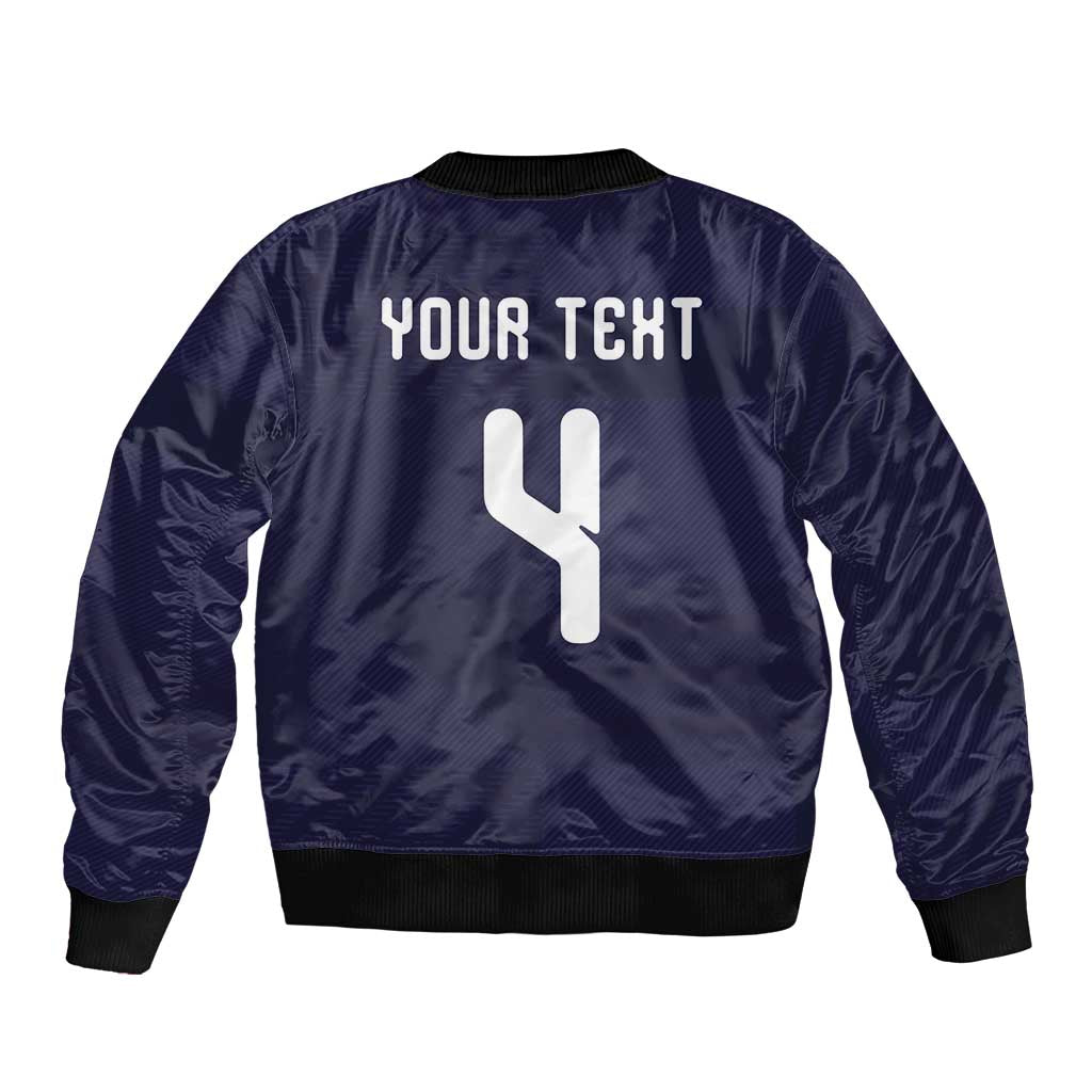 Custom Scotland Football Bomber Jacket Tartan Patchwork Pattern Scottish Saltire Flag Style