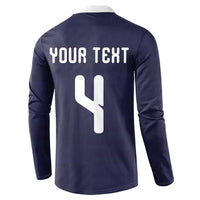 Custom Scotland Football Button Sweatshirt Tartan Patchwork Pattern Scottish Saltire Flag Style