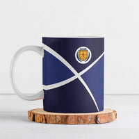 Custom Scotland Football Ceramic Mug Tartan Patchwork Pattern Scottish Saltire Flag Style