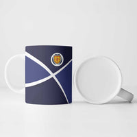 Custom Scotland Football Ceramic Mug Tartan Patchwork Pattern Scottish Saltire Flag Style
