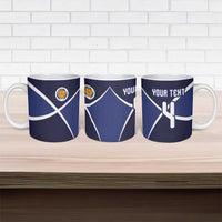 Custom Scotland Football Ceramic Mug Tartan Patchwork Pattern Scottish Saltire Flag Style