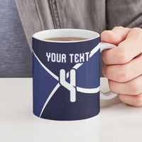 Custom Scotland Football Ceramic Mug Tartan Patchwork Pattern Scottish Saltire Flag Style