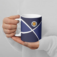 Custom Scotland Football Ceramic Mug Tartan Patchwork Pattern Scottish Saltire Flag Style