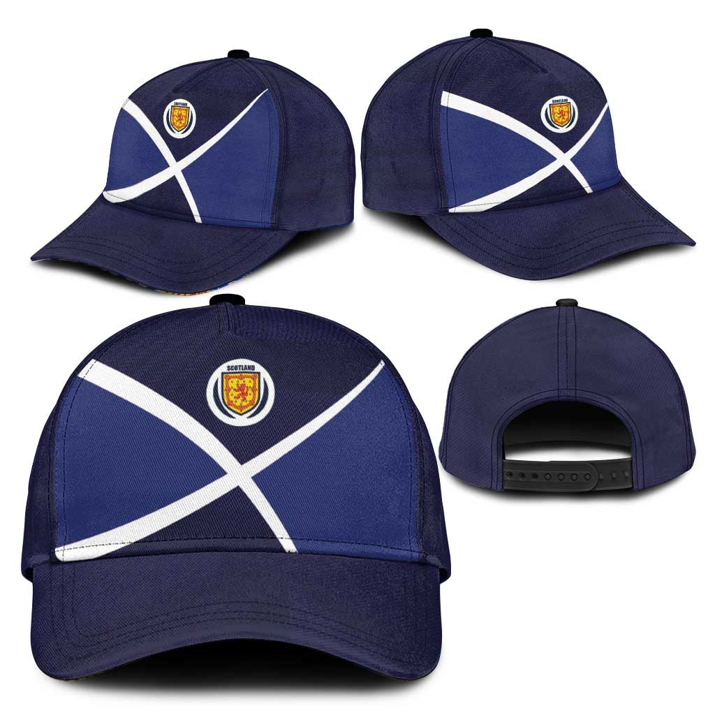 Scotland Football Classic Cap Tartan Patchwork Pattern Scottish Saltire Flag Style