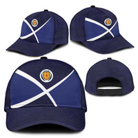 Scotland Football Classic Cap Tartan Patchwork Pattern Scottish Saltire Flag Style