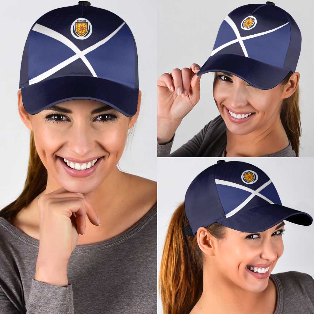 Scotland Football Classic Cap Tartan Patchwork Pattern Scottish Saltire Flag Style