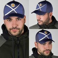Scotland Football Classic Cap Tartan Patchwork Pattern Scottish Saltire Flag Style
