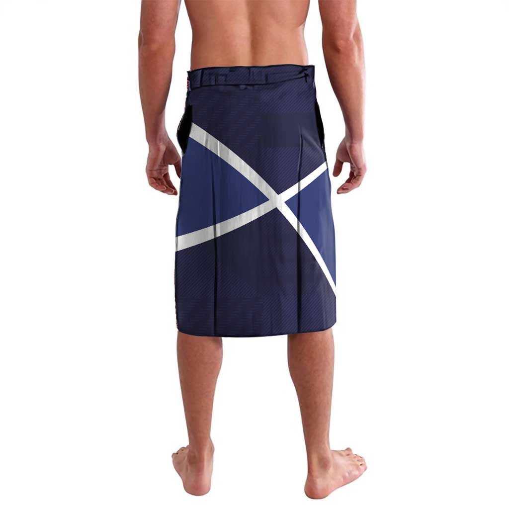 Custom Scotland Football Lavalava Tartan Patchwork Pattern Scottish Saltire Flag Style
